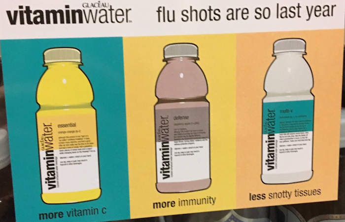 support your claims in comparative advertising Vitamin water example 