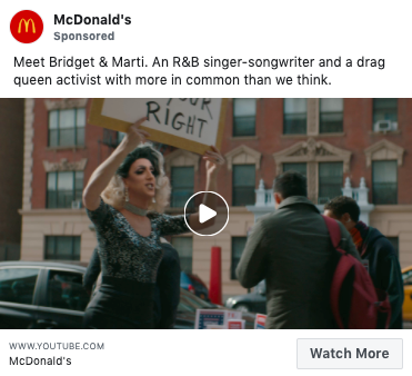 Targets markets - McDonald's Facebook ad Gen Z