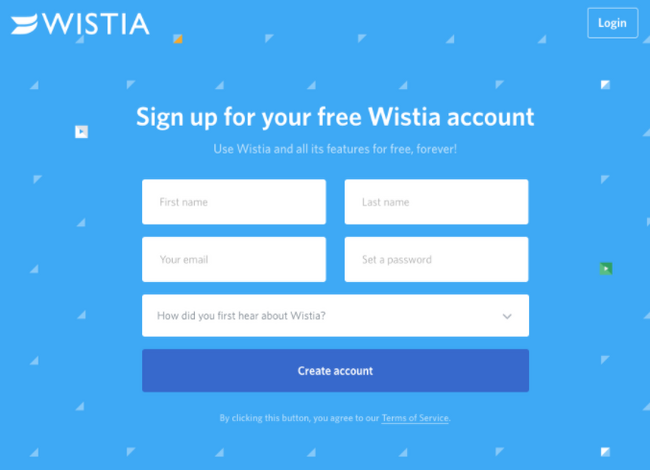 Wistia landing page for Google advertising ideas
