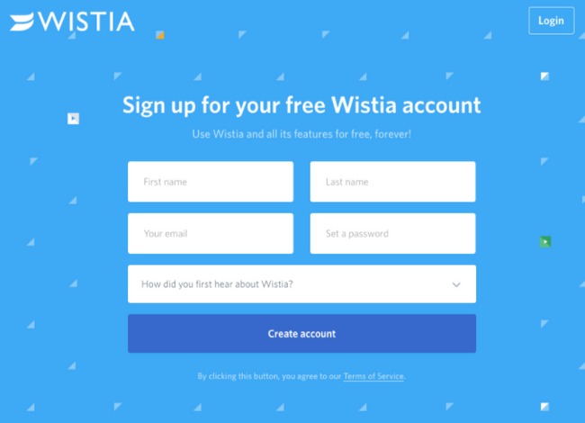 Google 广告创意的 Wistia 着陆页