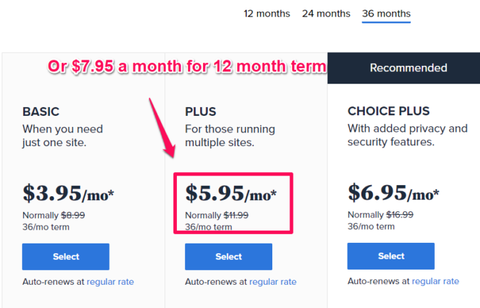 ecommerce overhead domain pricing example