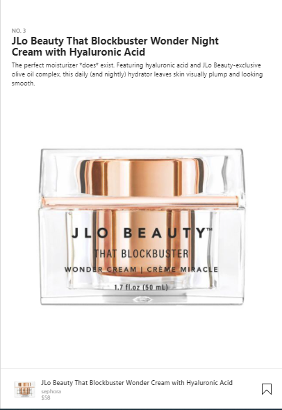 jlo beauty example ecommerce ads