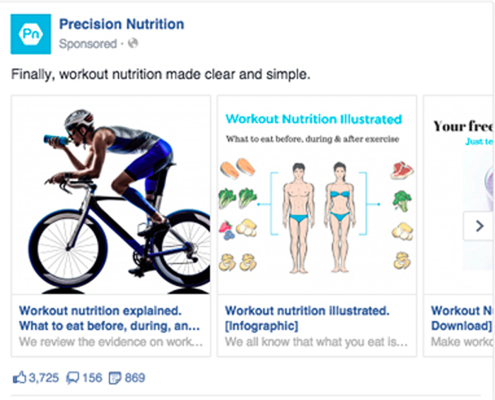  facebook carousel advertisement -accuracy nutrition