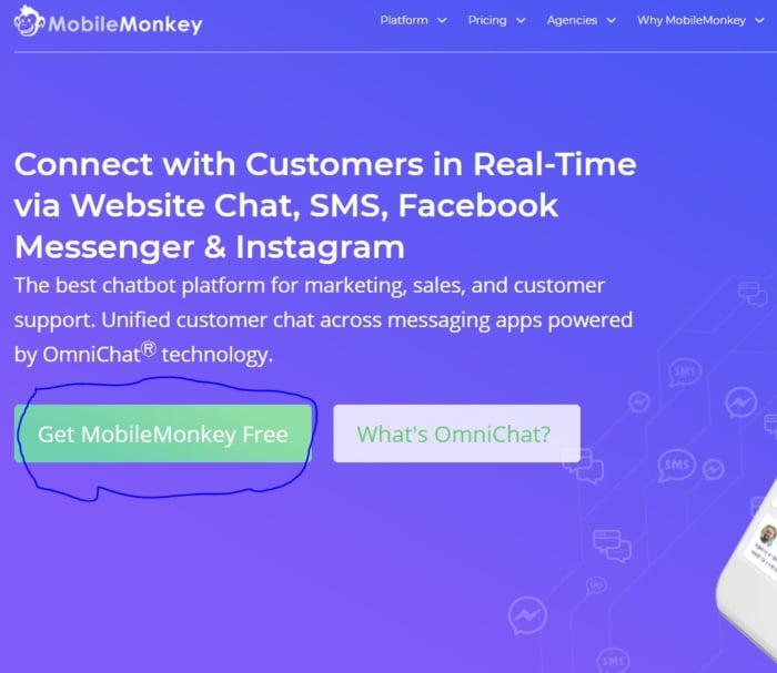 setting up facebook messenger bots with mobilemonkey software