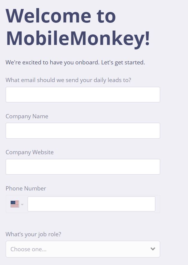 mobilemonkey additional details to set up facebook messenger bots