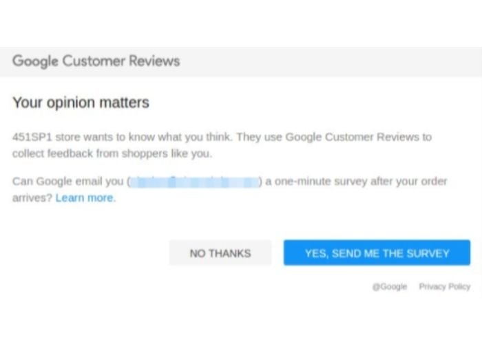 Google trusted stores customer reviews