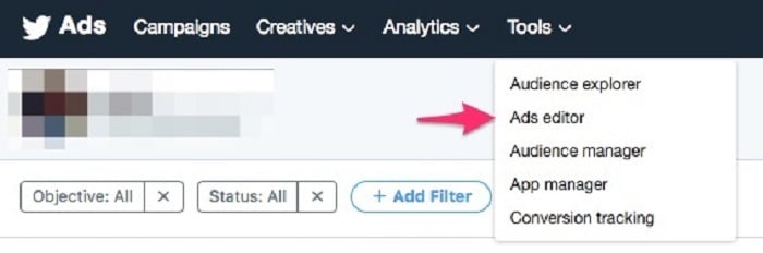 How to edit an ad on twitter: ads editor
