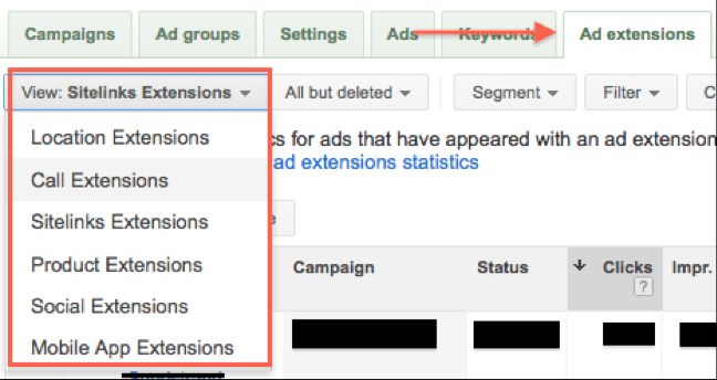 how to edit ad extensions