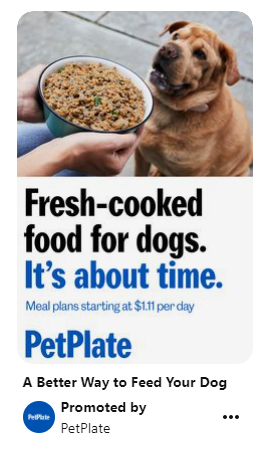 Ad showing product as a service to pet owners