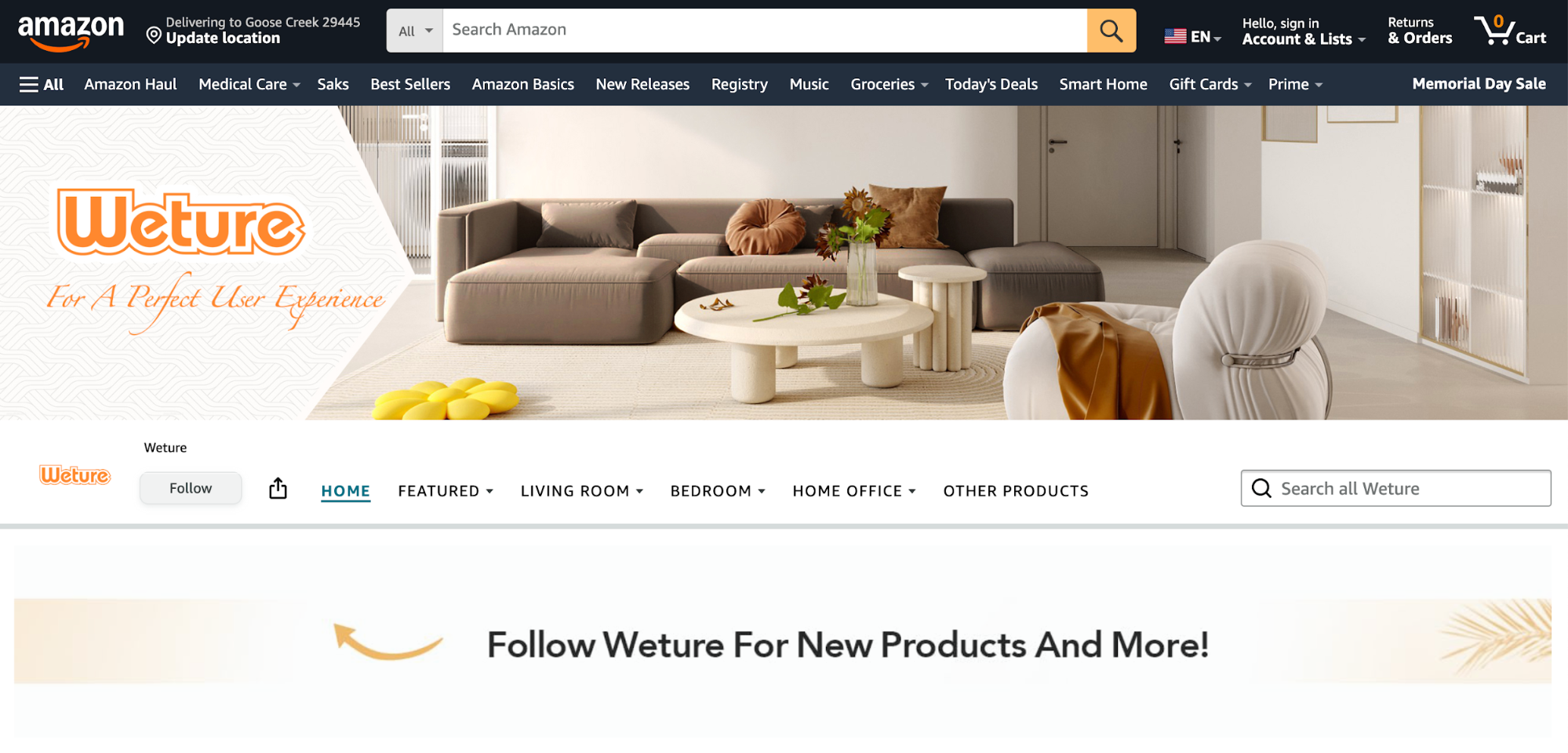 Weture brand store on Amazon.