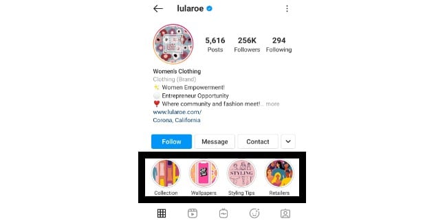 instagram story highlights - lularue