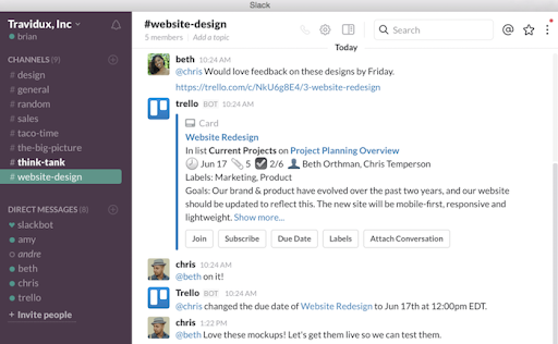 trello slack app