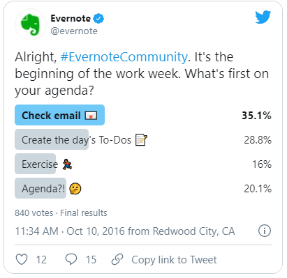 advanced twitter strategy - hashtags in polls 