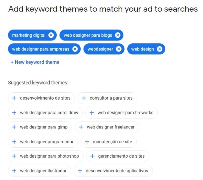 Google Keyword planner aby pomóc w backlinkach