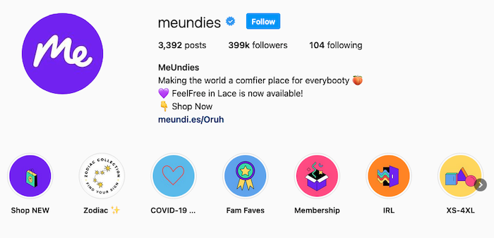 Best Instagram Bios for Ecommerce Businesses - MeUndies
