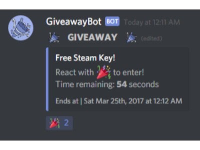 Discord Bots to Try - GiveawayBot
