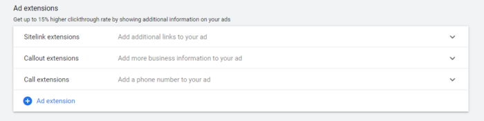 Extensies voor Google-zoeknetwerkadvertenties 