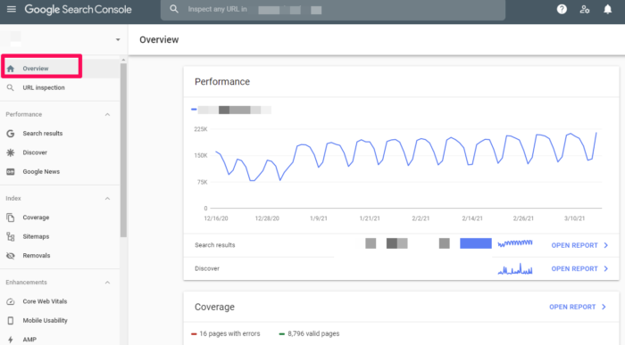 Google search console overview 