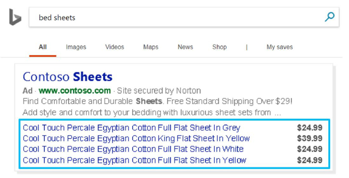 how much do bing ads cost? example of dynamic search ads