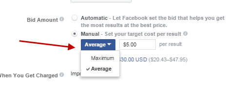 Facebook广告预算与费用