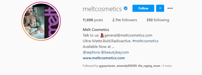 melt cosmetics make your first sale online. 
