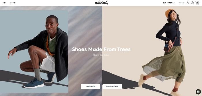 how to target millennials through paid ads - allbirds website