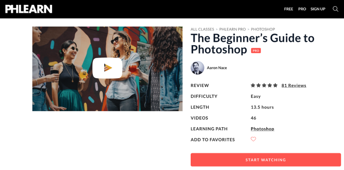  OnlinePhotoshop Classes- Phlearn
