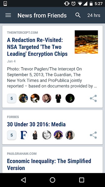 Nuzzel is a social media tool that curates a news feed from social platforms.