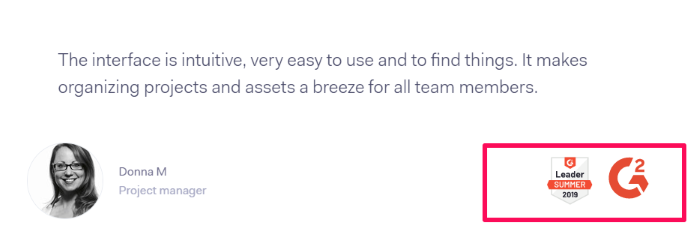 testimonial examples - Eye-Catching Trust Signals
