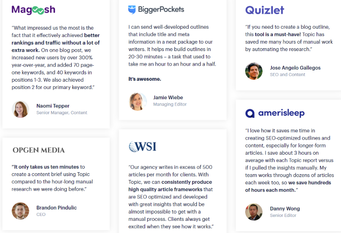 Testimonial Examples Used on Landing Pages - Topic Testimonial Examples Used on Landing Pages - Topic