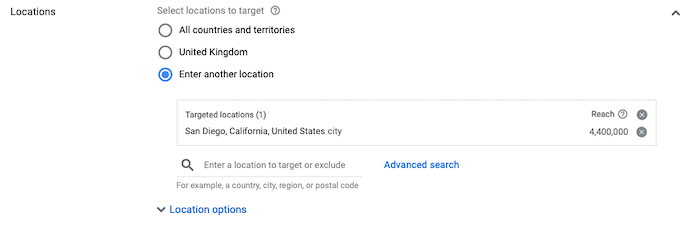 How to Create Call-Only Ads on Google - Location Targeting
