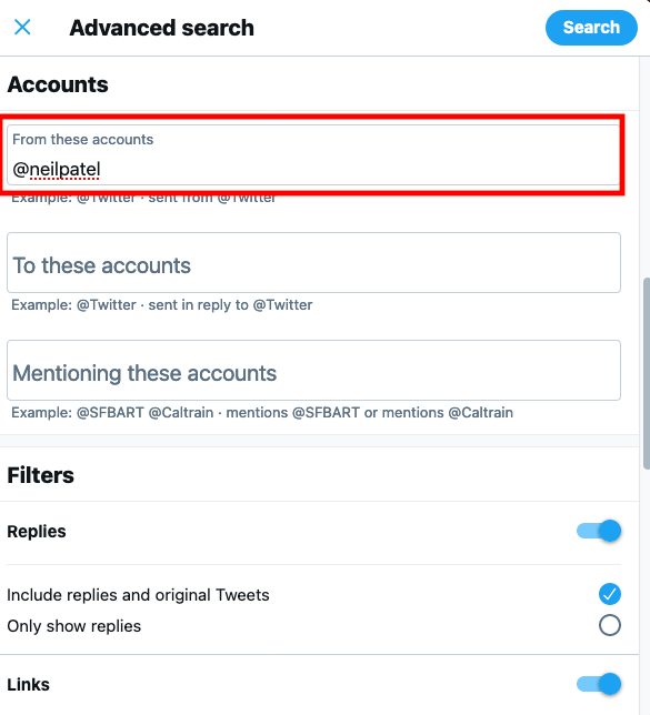 How to Find Old Tweets - Twitter's Advanced Search Account Example