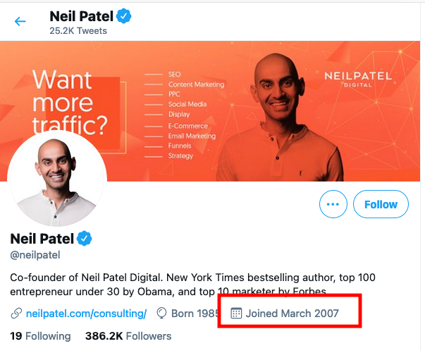 Old Tweets Neil Patel