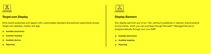 Target advertising ad types - display ads