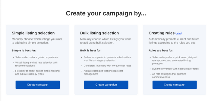 eBay Ads - Create your advertised listings