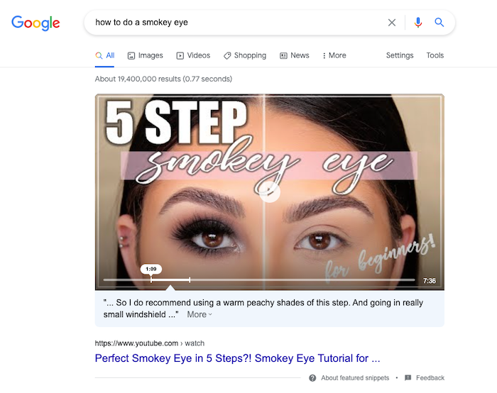  entity based seo smokey eye example