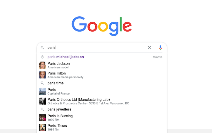  google look for paris revealing entity based seo