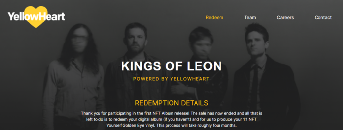 The Kings of Leon are the first band to release an NFT album.