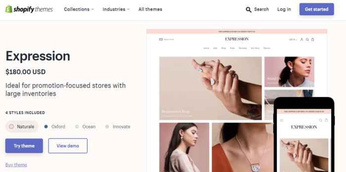 Shopify theme Expression gives you a lot of features and functionality.