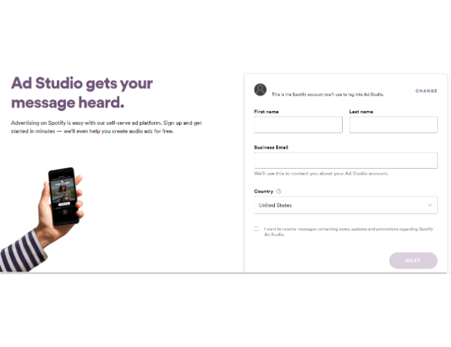  producing a spotify advertisements account