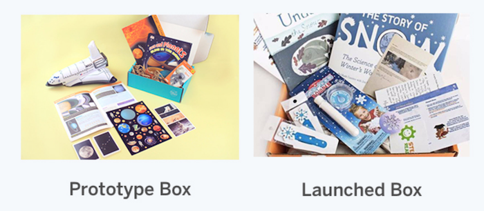 How to Create a Subscription Box - Example of Cratejoy prototype vs launched