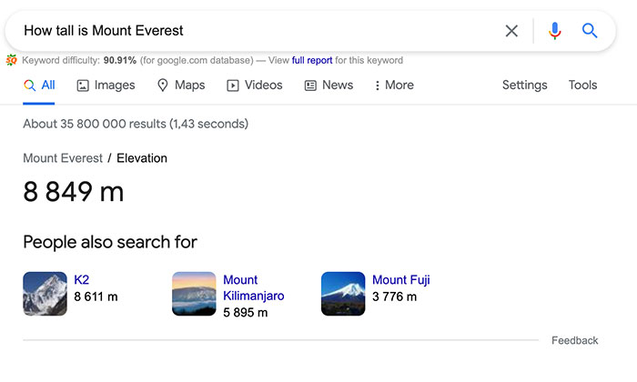 Answer Users' Queries - Use Google Knowledge Graph