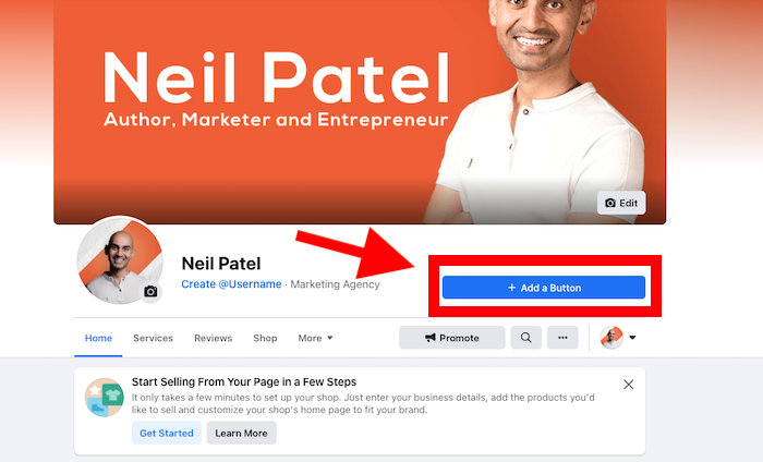 How to Create a Facebook Business Page - Add a CTA Button to Your Page