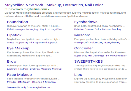 microsoft ad center - maybelline search