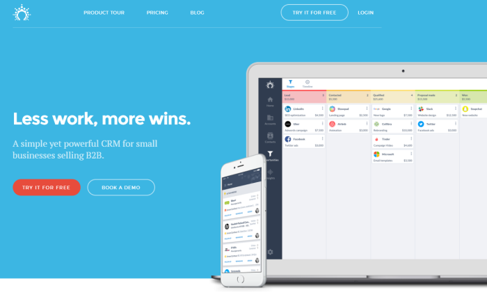 salesflare small business crm