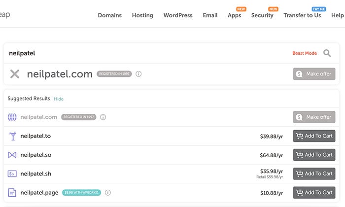 buy a top level domain with namecheap suggested TLDs