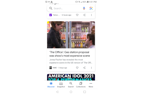 Google discovery ad example from The Office