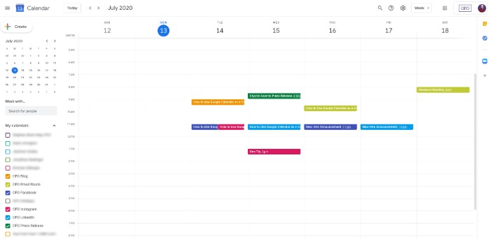 how to use mac calendar as edirotial calendar