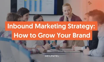 A graphic that says "Inbound Marketing Strategy: How to Grow Your Brand."