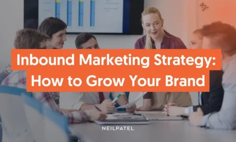 A graphic that says "Inbound Marketing Strategy: How to Grow Your Brand."